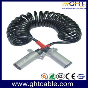 7 Cores Truck/Trailer PU Spiral Cable