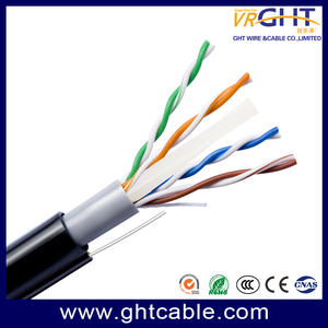 Network Cable CAT6 With Steel Messenger Lan Cable